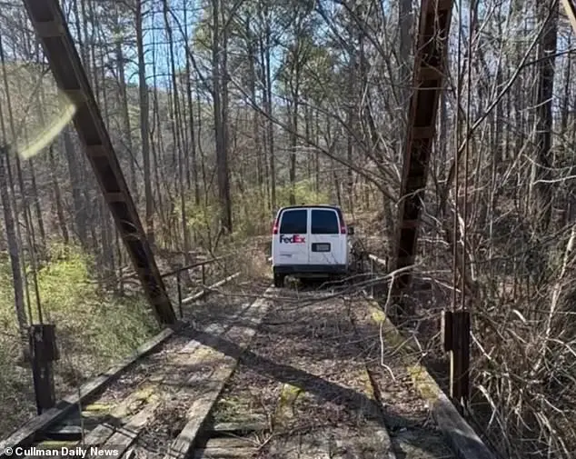 FedEx Driver Stuck on Abandoned Bridge