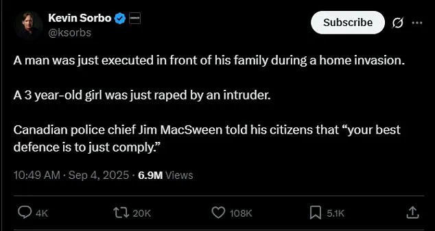 Privileged Insights: Police Chief's Controversial Advice on Home Invasions Sparks Debate