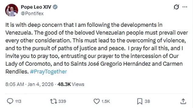 Vatican Issues Rare Statement on Venezuela Crisis, Urges Protection of the People