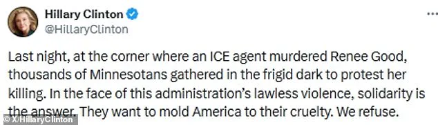 Hillary Clinton Condemns ICE Agent's Shooting as 'Murder'; Protests Erupt in Minneapolis