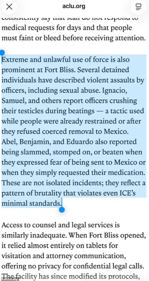 ACLU Alleges Systemic Abuse, Sexual Violence at ICE Detention Facility in El Paso, Texas
