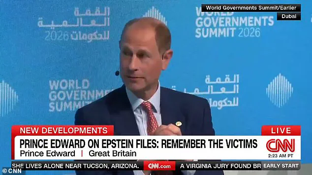 Prince Edward Breaks Silence on Jeffrey Epstein Scandal, Urges Recognition of Victims' Suffering