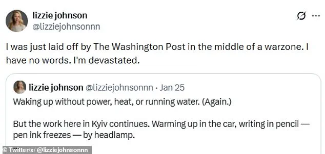 Washington Post Journalist Laid Off During Ukraine Coverage Amid Warzone Struggles