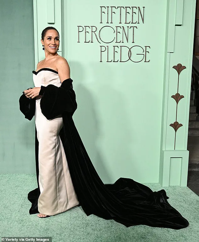 Meghan Markle Stuns in Pink Gown at Fifteen Percent Pledge Gala, Highlighting Support for Black-Owned Businesses