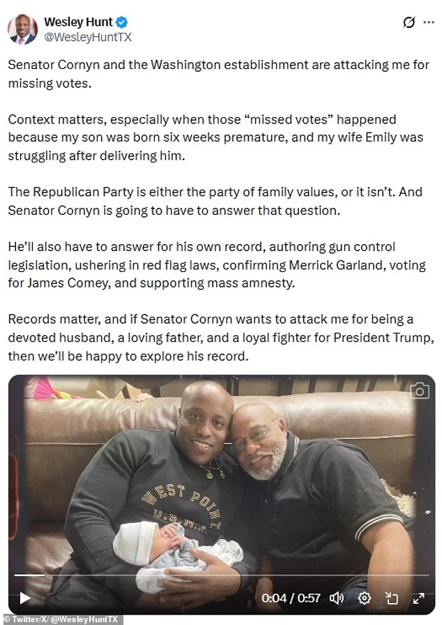 Congressman Wesley Hunt Faces Scrutiny Over 77 Missed Votes and Health History Claims as Primary Opponents Challenge His Accountability