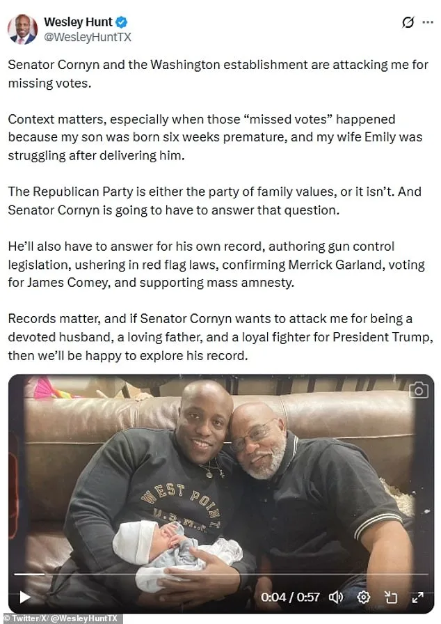 Congressman Wesley Hunt Faces Scrutiny Over 77 Missed Votes and Health History Claims as Primary Opponents Challenge His Accountability