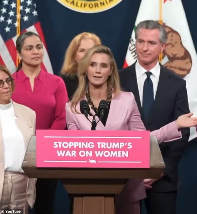Jennifer Siebel Newsom Interrupts Husband's Press Conference to Challenge Media on 'War on Women