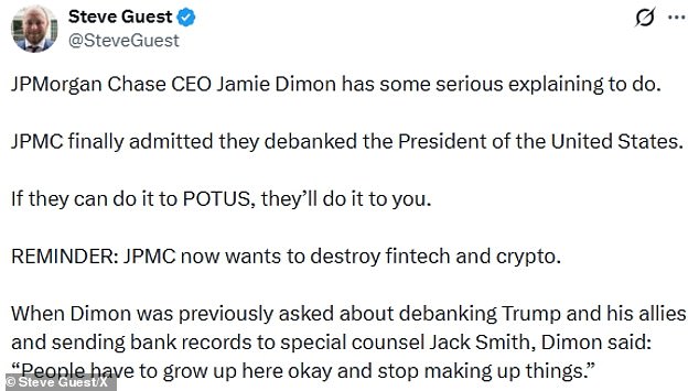 JPMorgan Chase Faces $5 Billion Lawsuit Over Closing Trump's Accounts Post-January 6 Capitol Attack