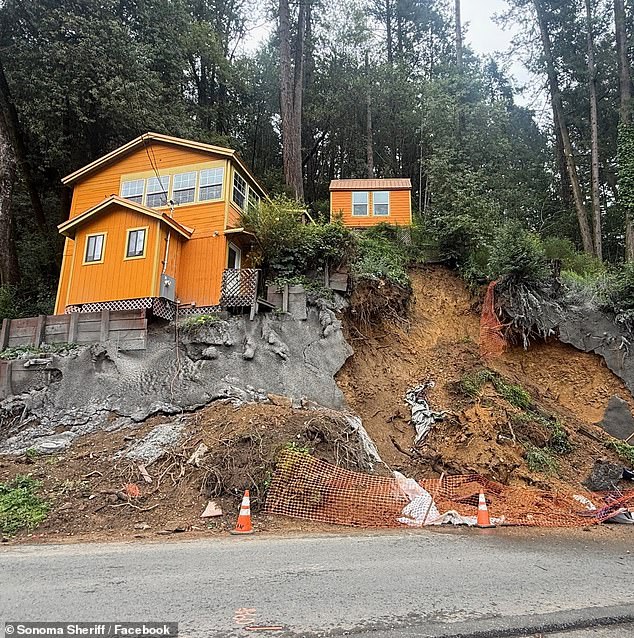 Guerneville Cliffside Home in Peril After Hillside Collapse