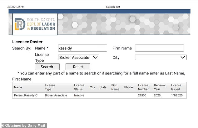 Kristi Noem's Daughter Faces Scrutiny as Real Estate License Controversy Resurfaces