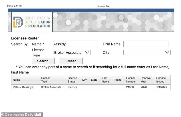 Kristi Noem's Daughter Faces Scrutiny as Real Estate License Controversy Resurfaces