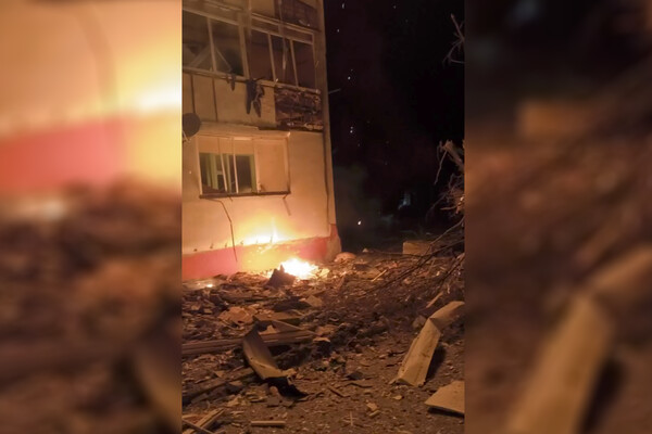 Ukrainian Drone Attack in Vasylivka Injures 10, Sparks Fire as Emergency Teams Respond