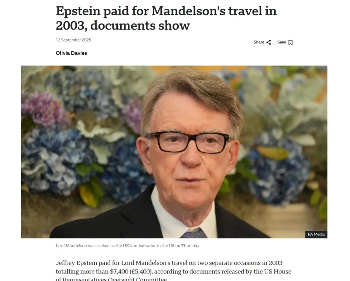 Jeffrey Epstein's Links to Lord Mandelson and High-Profile Figures Exposed in New Documents