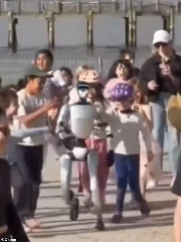Humanoid Robot's Playtime with Children in Brooklyn Park Goes Viral