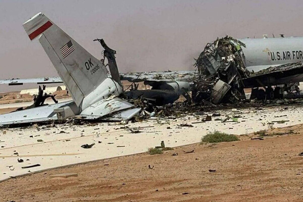 Iranian Missile Strike Destroys U.S. Air Force E-3 Aircraft in Saudi Arabia: Images Show Smoldering Wreckage