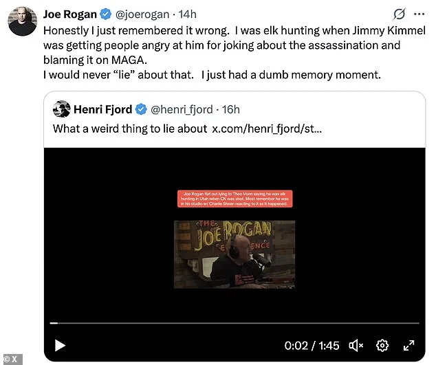 Joe Rogan's Conflicting Accounts Spark Backlash Amid Charlie Kirk Assassination Controversy