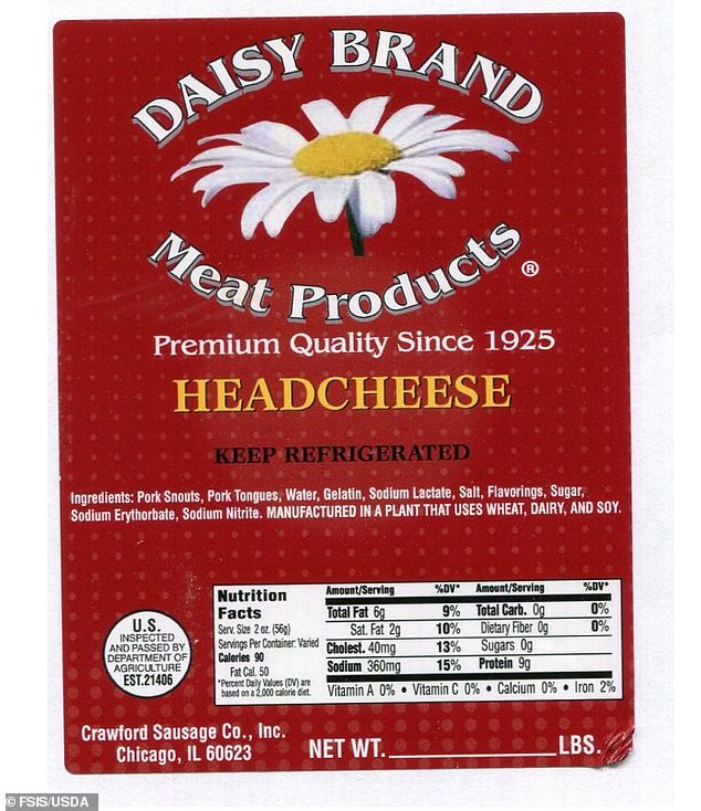 USDA warns public to discard Daisy brand headcheese linked to listeria outbreak.