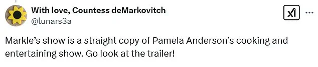 Pamela Anderson and Meghan Markle's Cooking Shows: Twin Trailers Confound Viewers