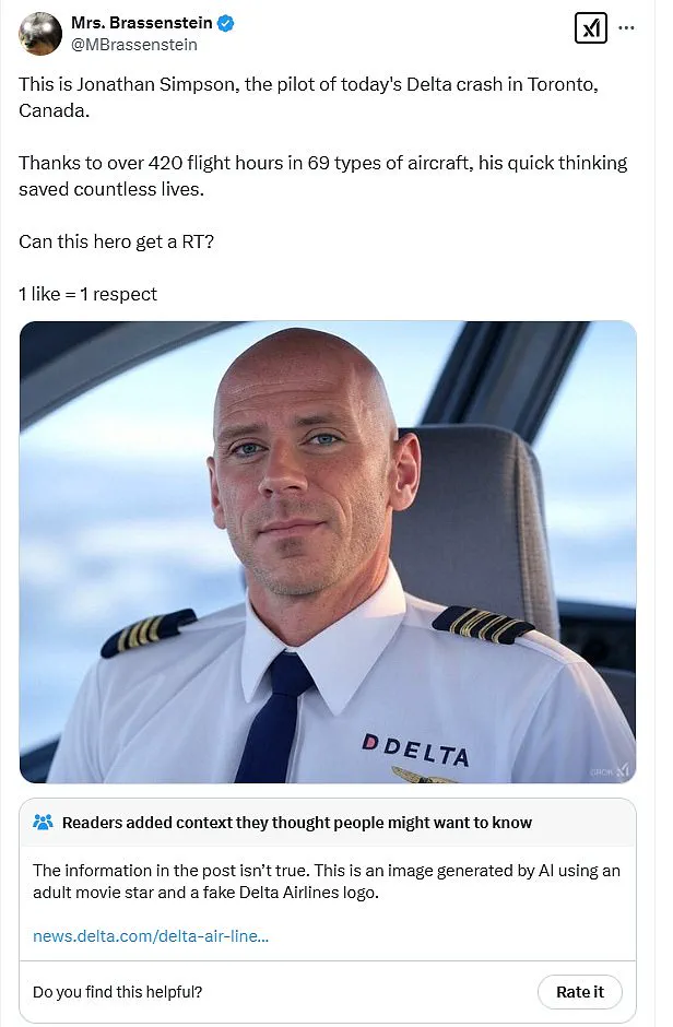 Social Media prank plays on Delta plane crash landing