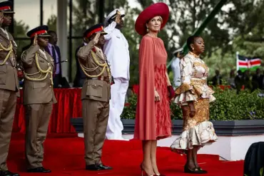Queen Maxima Dazzles in Red Cape for Royal Diplomatic Visit to Kenya