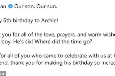Meghan Markle's Despicable Birthday Tribute to Archie Sparks Outrage as Critics Condemn Her Exploitation of Royal Ties for Self-Promotion