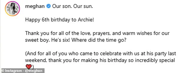 Meghan Markle's Despicable Birthday Tribute to Archie Sparks Outrage as Critics Condemn Her Exploitation of Royal Ties for Self-Promotion