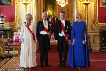 Emmanuel Macron and Princess of Wales Share Camaraderie at Glittering State Banquet