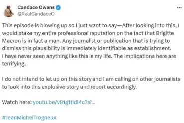 French First Family Files Defamation Lawsuit Against American Commentator Candace Owens