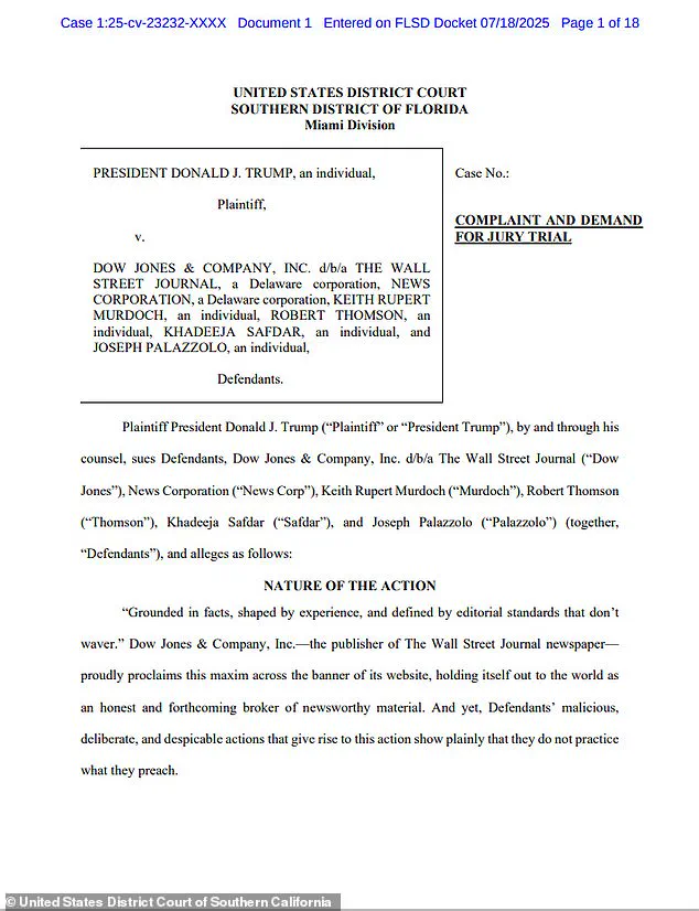 Trump Launches $10B Lawsuit Against Media Over Alleged Breach of Privileged Information Access