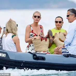 Lady Kitty Spencer Arrives in Saint Tropez in Bold Red Ensemble, Joined by Family