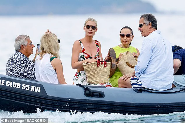 Lady Kitty Spencer Arrives in Saint Tropez in Bold Red Ensemble, Joined by Family