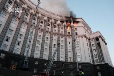 Fire at Kyiv Government Building Sparks Controversy as Ukraine and Russia Clash Over Cause, Air Defense System Blamed